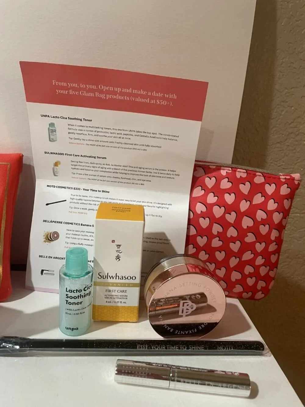 Ipsy Glam Makeup Bags/Lot Of 4 /Makeup Samples Included